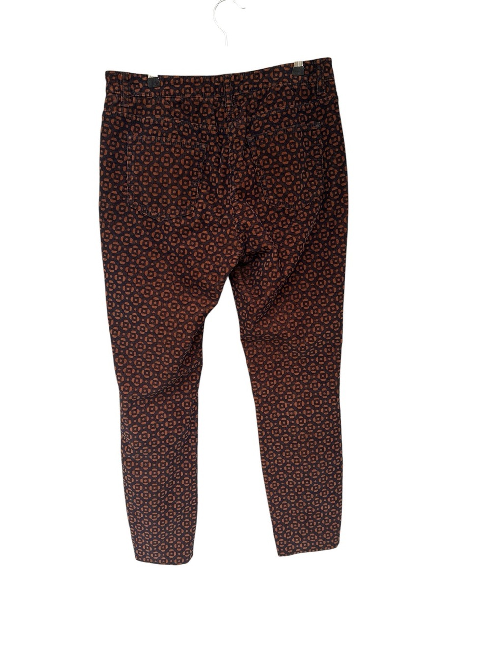 Boden Corduroy Slim Crop Patterned Pants in Brown and Black - Size Women’s 8 - Picture 9 of 11